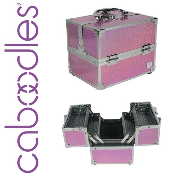 Caboodles Adored Traincase- Pink Iridescent - Picture 1 of 9